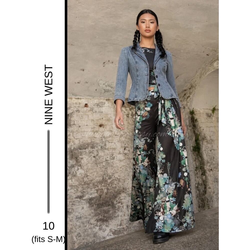 MSRP: $78 | ✨ Nine West Denim Blazer Jacket – Size 10 | Feminine Tailored Fit ✨